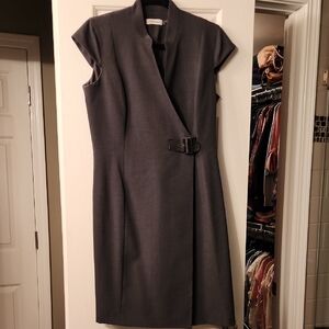 Calvin Klein Charcoal Knee Length Dress.  Fully Lined.  Worn Once.